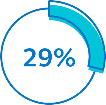 Graphic showing 29%