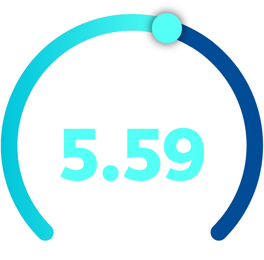 Graphic showing a 5.59 out of 10 index score for small businesses.