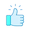 A thumbs-up icon
