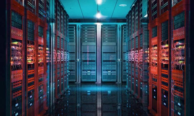 Image of servers inside a data center